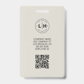 Bedrijfsidentiteitskaart Modern Logo Foto Personee Badge (Achterkant)