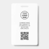 Bedrijfsidentiteitskaart QR-code Logo Foto Persone Badge (Achterkant)