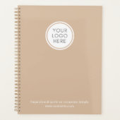 Bedrijfsinformatie logo Notitieboek Planner & bedr (Voorkant)