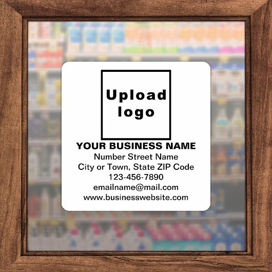 Bedrijfsinformatie over White Large Square Vinyl Sticker