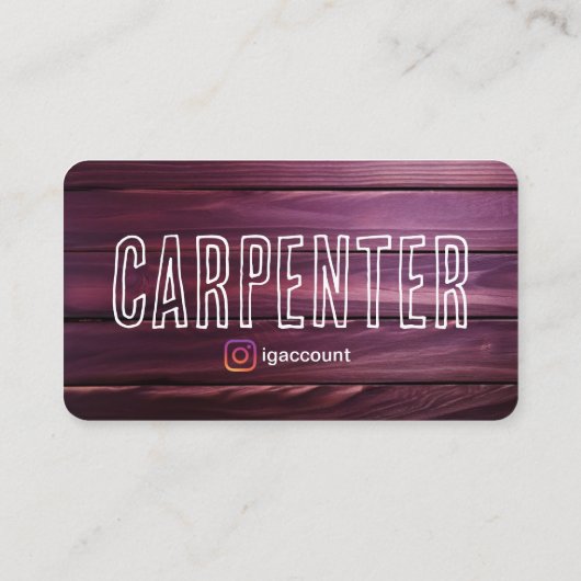 Bedrijfsinformatie QR-code Carpenter Visitekaartje (Achterkant)