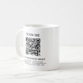 Bedrijfsinformatie QR-code Scan me Aangepaste prom Koffiemok (Voorkant links)
