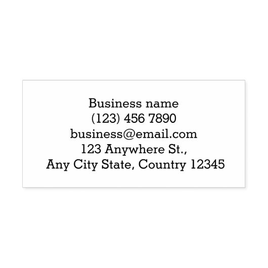 bedrijfsinformatie zelfinktende stempel (Design)