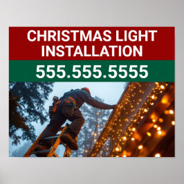Bedrijfsinstallatie voor kerstverlichting poster