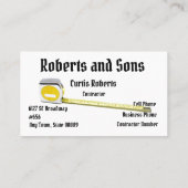 Bedrijfskaart van de contractant visitekaartje (Achterkant)