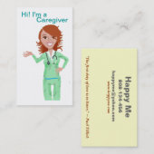 Bedrijfskaart van zorgverlener visitekaartje (Voorkant / Achterkant)