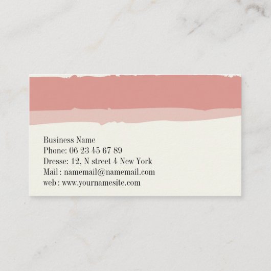 BEDRIJFSKAART VISITEKAARTJE (Achterkant)