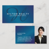 Bedrijfskaart voor professionele monogram visitekaartje (Voorkant / Achterkant)