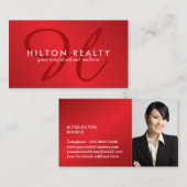 Bedrijfskaart voor professionele monogram visitekaartje (Voorkant / Achterkant)