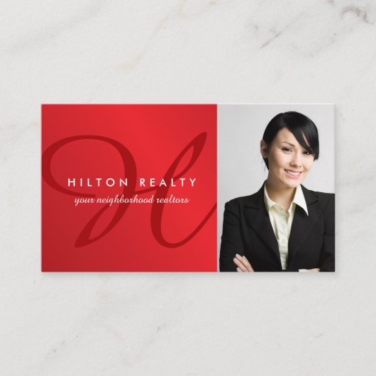 Bedrijfskaart voor professionele monogram visitekaartje (Voorkant)