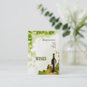 Bedrijfskaart voor wijn visitekaartje (Staand voorkant)