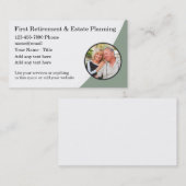 Bedrijfskaarten voor pensioen- en onroerend-goedpl visitekaartje (Voorkant / Achterkant)