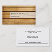 Bedrijfskaartmodel van de Houden Plank Visitekaartje (Voorkant / Achterkant)