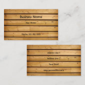 Bedrijfskaartmodel van de Houden Plank Visitekaartje (Voorkant / Achterkant)