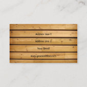 Bedrijfskaartmodel van de Houden Plank Visitekaartje (Achterkant)