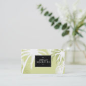 Bedrijfskaartsjabloon Tropische palmontwerper Visitekaartje (Staand voorkant)