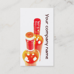 bedrijfskaartsjabloon voor bizky-wijnflessen visitekaartje