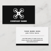 Bedrijfskaartsjabloon voor één piloot met logo visitekaartje (Voorkant / Achterkant)