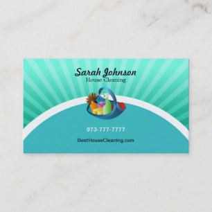 Bedrijfskaartsjabloon voor het schoonmaken van het visitekaartje