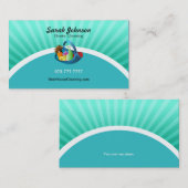 Bedrijfskaartsjabloon voor het schoonmaken van het visitekaartje (Voorkant / Achterkant)