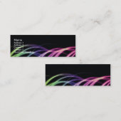 Bedrijfskaartsjabloon voor wavellijnen mini visitekaartje (Voorkant / Achterkant)