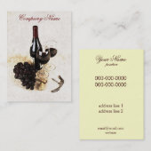 Bedrijfskaartsjabloon voor wijnflessen visitekaartje (Voorkant / Achterkant)