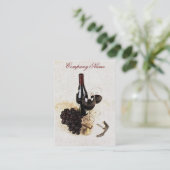 Bedrijfskaartsjabloon voor wijnflessen visitekaartje (Staand voorkant)