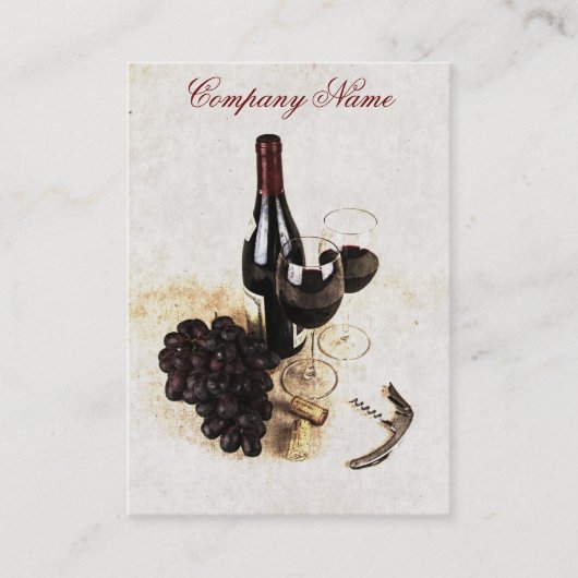 Bedrijfskaartsjabloon voor wijnflessen visitekaartje (Voorkant)