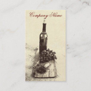 Bedrijfskaartsjabloon voor wijnflessen visitekaartje