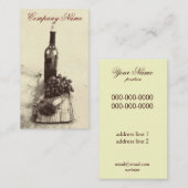 Bedrijfskaartsjabloon voor wijnflessen visitekaartje (Voorkant / Achterkant)