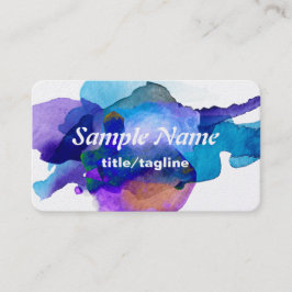 Bedrijfskaartsjabloon waterverf op goudvoorraad visitekaartje