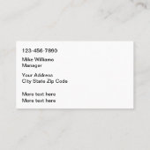 Bedrijfskaarttemplate voor Automobieldiensten Visitekaartje (Achterkant)