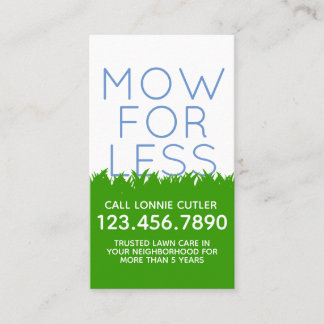 Bedrijfskaarttemplate voor Lawn Mown Services Visitekaartje