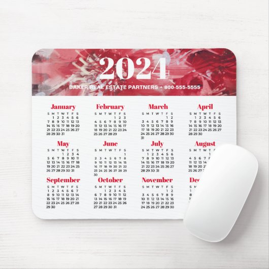 Bedrijfskalender 2024 muismat (Met muis)
