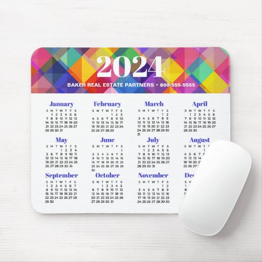 Bedrijfskalender 2024 muismat (Met muis)