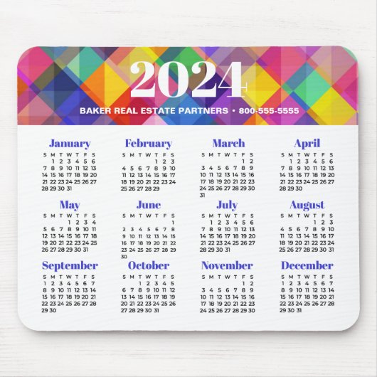 Bedrijfskalender 2024 muismat (Voorkant)