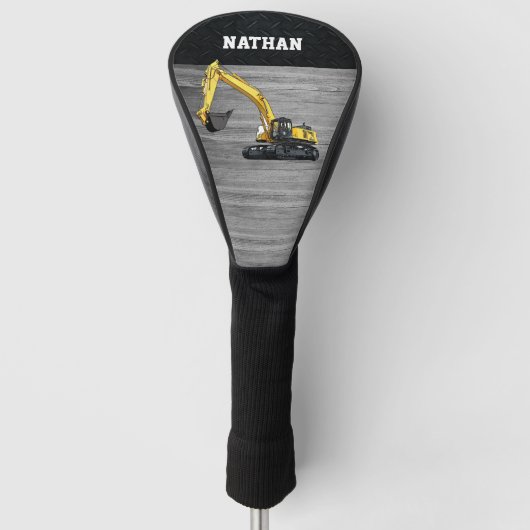 Bedrijfsklare graafmachines golfheadcover (Voorkant)