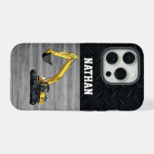 Bedrijfsklare graafmachines iPhone hoesje (Achterkant horizontaal)