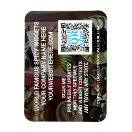 Bedrijfsklare QR-code Dark Photo Company Proberen Magneet