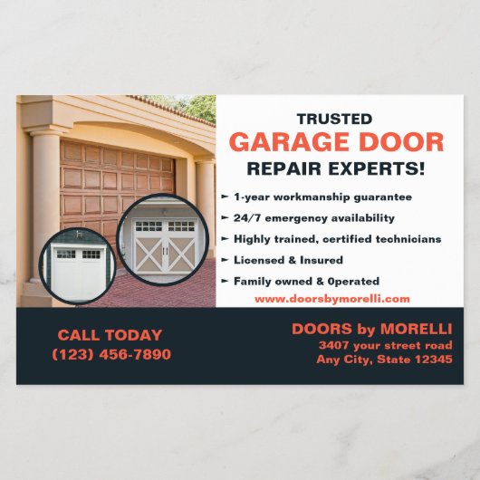 Bedrijfskleding voor installatie en reparatie van  flyer (Achterkant)