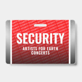 Bedrijfskritiek - Beveiliging van rood en staal Badge (Back)