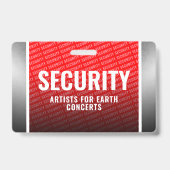 Bedrijfskritiek - Beveiliging van rood en staal Badge (Front)