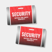 Bedrijfskritiek - Beveiliging van rood en staal Badge (Front & Back)