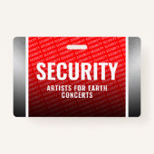 Bedrijfskritiek - Beveiliging van rood en staal Badge (Achterkant)