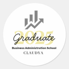 Bedrijfskunde Afstuderen Klasse van 2025 Ronde Sticker