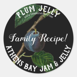 Bedrijfslabel van plum Jelly Ronde Sticker