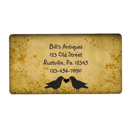 Bedrijfslabel voor koeien en hart etiket (Voorkant)