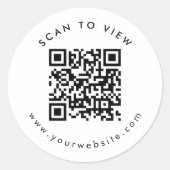 Bedrijfslabels Aangepaste ronde scanbare QR-code Ronde Sticker (Voorkant)