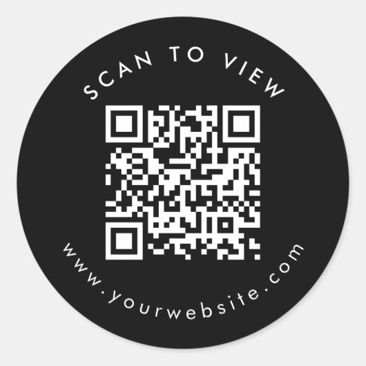 Bedrijfslabels Aangepaste ronde scanbare QR-code Ronde Sticker (Voorkant)