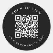 Bedrijfslabels Aangepaste ronde scanbare QR-code Sticker (Voorkant)